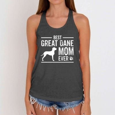 Great Dane Mom Best Dog Owner Ever Women's Knotted Racerback Tank