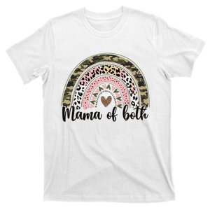 Glitter & Dirt Mom Mama Of Both Leopard & Camo Mother's Day T-Shirt