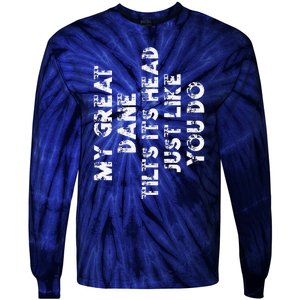 Great Dane Mom Dad Funny Dog Lover Gift Women Tie-Dye Long Sleeve Shirt