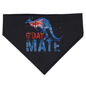 G Day Mate Kangaroo Aussie Animal Australia Flag Australia USA-Made Doggie Bandana