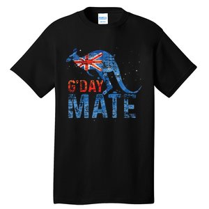 G Day Mate Kangaroo Aussie Animal Australia Flag Australia Tall T-Shirt