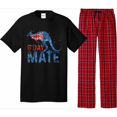 G Day Mate Kangaroo Aussie Animal Australia Flag Australia Pajama Set