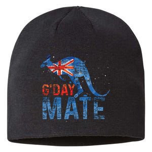 G Day Mate Kangaroo Aussie Animal Australia Flag Australia Sustainable Beanie