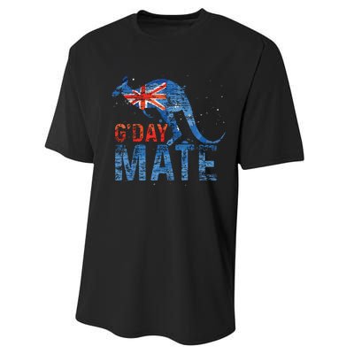 G Day Mate Kangaroo Aussie Animal Australia Flag Australia Performance Sprint T-Shirt