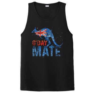 G Day Mate Kangaroo Aussie Animal Australia Flag Australia PosiCharge Competitor Tank