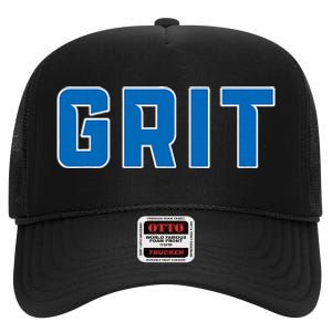 Grit Detroit Michigan High Crown Mesh Back Trucker Hat