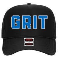 Grit Detroit Michigan High Crown Mesh Back Trucker Hat