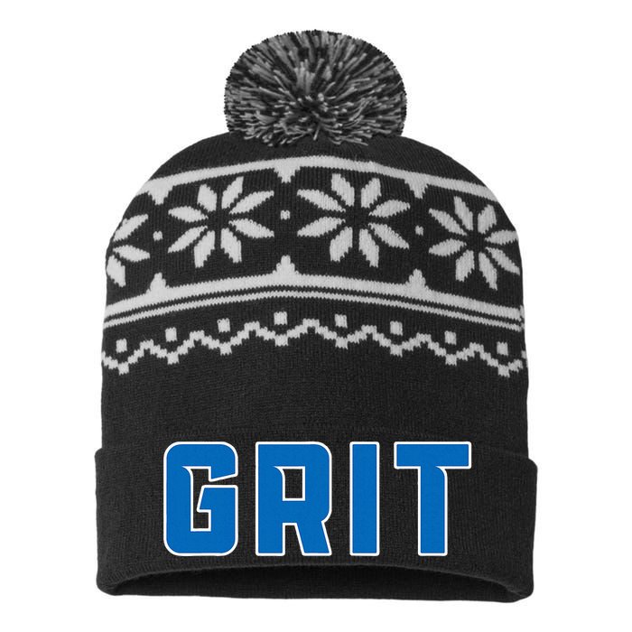 Grit Detroit Michigan USA-Made Snowflake Beanie