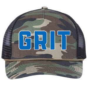 Grit Detroit Michigan Retro Rope Trucker Hat Cap