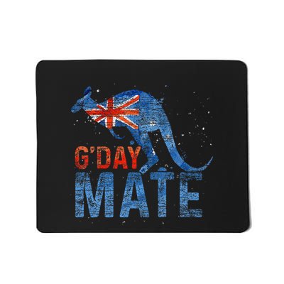 G Day Mate Kangaroo Aussie Animal Australia Flag Australia Mousepad