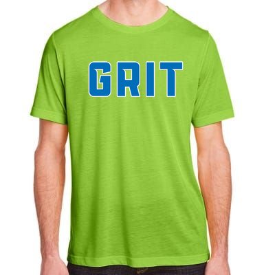 Grit Detroit Michigan Blue And White Adult ChromaSoft Performance T-Shirt