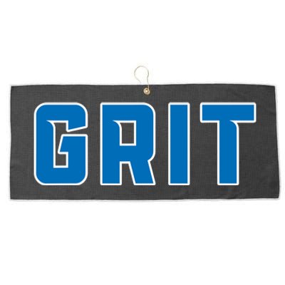 Grit Detroit Michigan Blue And White Large Microfiber Waffle Golf Towel