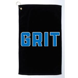 Grit Detroit Michigan Blue And White Platinum Collection Golf Towel