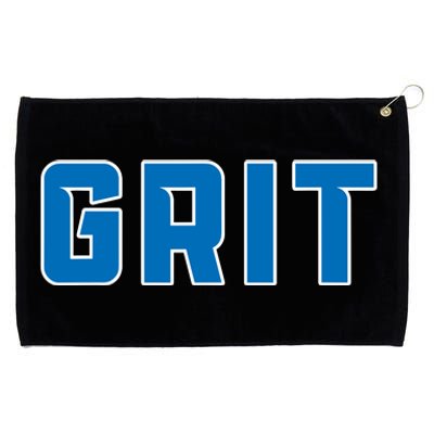 Grit Detroit Michigan Blue And White Grommeted Golf Towel