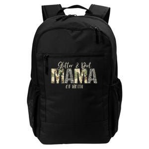 Glitter & Dirt Mom Mama Of Both Leopard & Camo Mother's Day Daily Commute Backpack