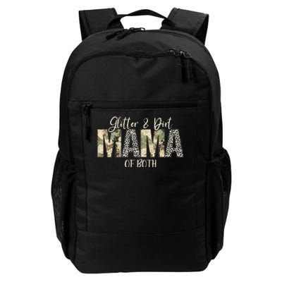 Glitter & Dirt Mom Mama Of Both Leopard & Camo Mother's Day Daily Commute Backpack