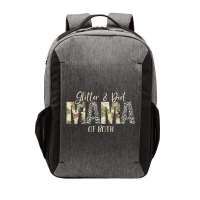 Glitter & Dirt Mom Mama Of Both Leopard & Camo Mother's Day Vector Backpack