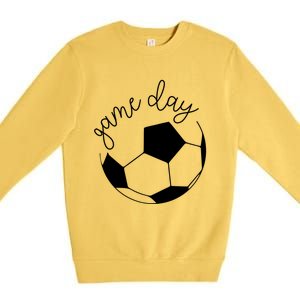 Game Day Mom Soccer Cute Gift Premium Crewneck Sweatshirt