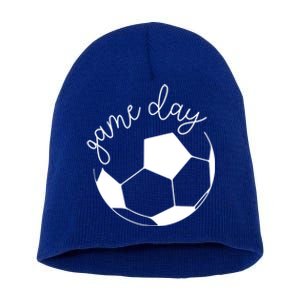 Game Day Mom Soccer Cute Gift Short Acrylic Beanie