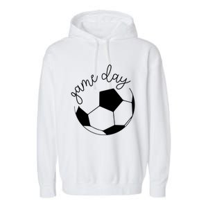 Game Day Mom Soccer Cute Gift Garment-Dyed Fleece Hoodie