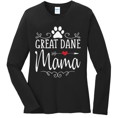 Great Dane Mama Great Dane Mama Ladies Long Sleeve Shirt