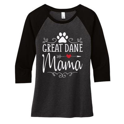 Great Dane Mama Great Dane Mama Women's Tri-Blend 3/4-Sleeve Raglan Shirt