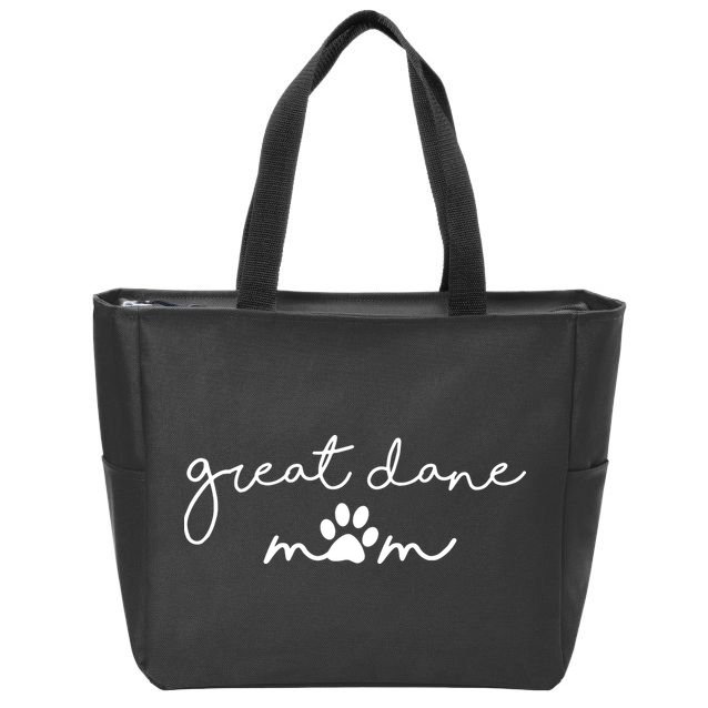 Great Dane Mom Zip Tote Bag