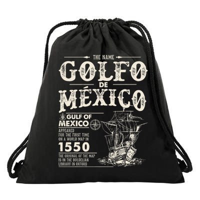 Golfo De MéXico 1550 Gulf Of Mexico 1550 Retro Vintage Drawstring Bag