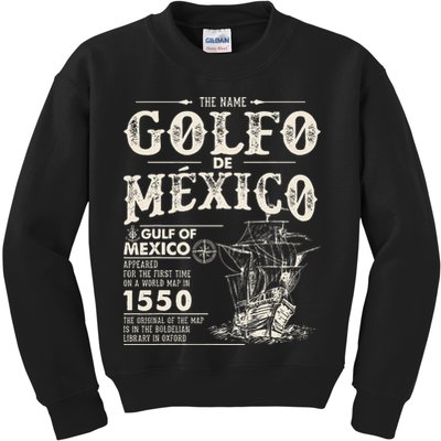 Golfo De MéXico 1550 Gulf Of Mexico 1550 Retro Vintage Kids Sweatshirt