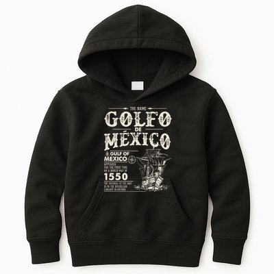 Golfo De MéXico 1550 Gulf Of Mexico 1550 Retro Vintage Kids Hoodie