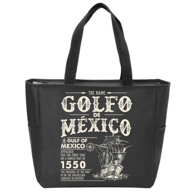 Golfo De MéXico 1550 Gulf Of Mexico 1550 Retro Vintage Zip Tote Bag