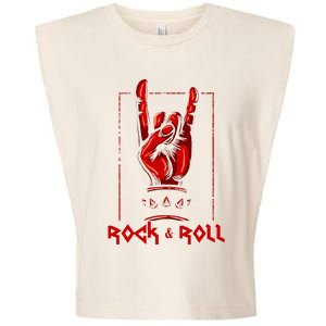 Guitar Death Metal Rock N Roll Music Garment-Dyed Women's Muscle Tee