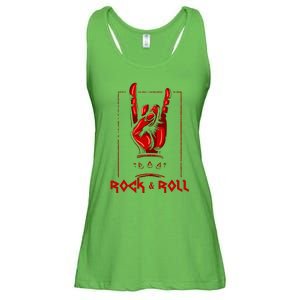 Guitar Death Metal Rock N Roll Music Ladies Essential Flowy Tank