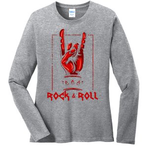 Guitar Death Metal Rock N Roll Music Ladies Long Sleeve Shirt