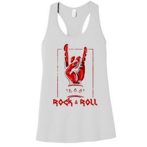 Guitar Death Metal Rock N Roll Music Women's Racerback Tank