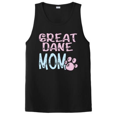 Great Dane Mom Dog Lovers Mama Women Girl Cute PosiCharge Competitor Tank