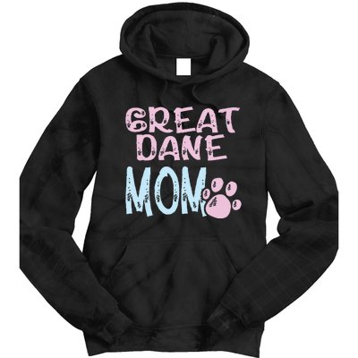 Great Dane Mom Dog Lovers Mama Women Girl Cute Tie Dye Hoodie