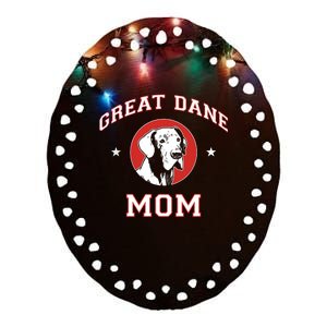 Great Dane Mom Dog Mother Ceramic Oval Ornament