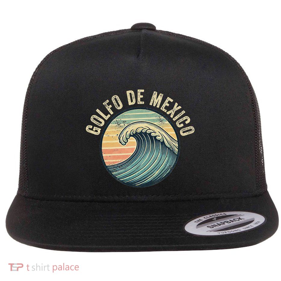 Golfo De Mexico Viva Mexico Gulf Of Mexico Souvenir Flatbill Hat