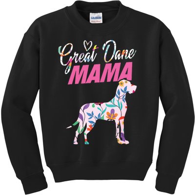 Great Dane Mom Mama Grandma Dog Lover I Great Dane Kids Sweatshirt