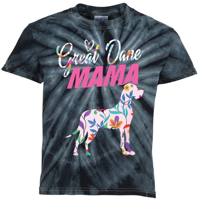 Great Dane Mom Mama Grandma Dog Lover I Great Dane Kids Tie-Dye T-Shirt