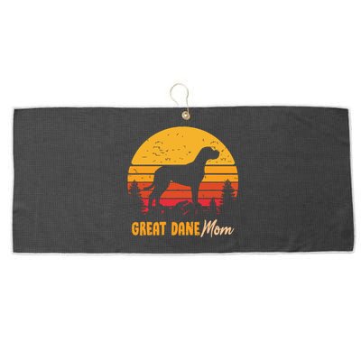 Great Dane Mom Mama Vintage Retro Dog Women Large Microfiber Waffle Golf Towel