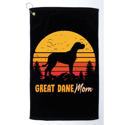 Great Dane Mom Mama Vintage Retro Dog Women Platinum Collection Golf Towel