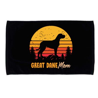 Great Dane Mom Mama Vintage Retro Dog Women Microfiber Hand Towel