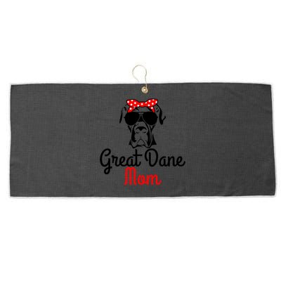 Great Dane Mom Vintage Funny Cute Dog Great Dane Mama Funny Gift Large Microfiber Waffle Golf Towel