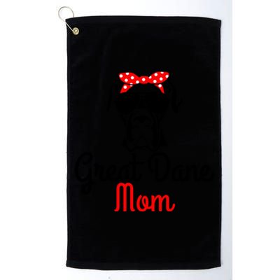 Great Dane Mom Vintage Funny Cute Dog Great Dane Mama Funny Gift Platinum Collection Golf Towel