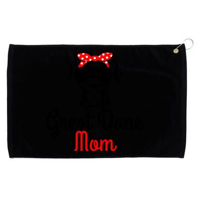 Great Dane Mom Vintage Funny Cute Dog Great Dane Mama Funny Gift Grommeted Golf Towel