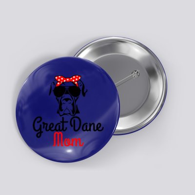 Great Dane Mom Vintage Funny Cute Dog Great Dane Mama Funny Gift Button