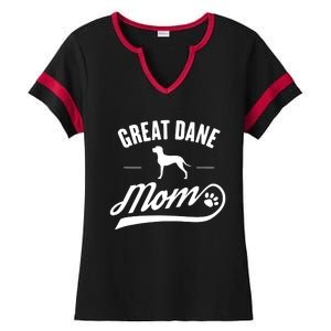 Great Dane Mom Dog Owner Lover Ladies Halftime Notch Neck Tee