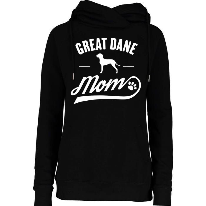 Great Dane Mom Dog Owner Lover Womens Funnel Neck Pullover Hood